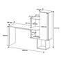 Hanah Home Mesa de Estudio Bohemia Blanca y Amarilla 145x45x74.8 cm